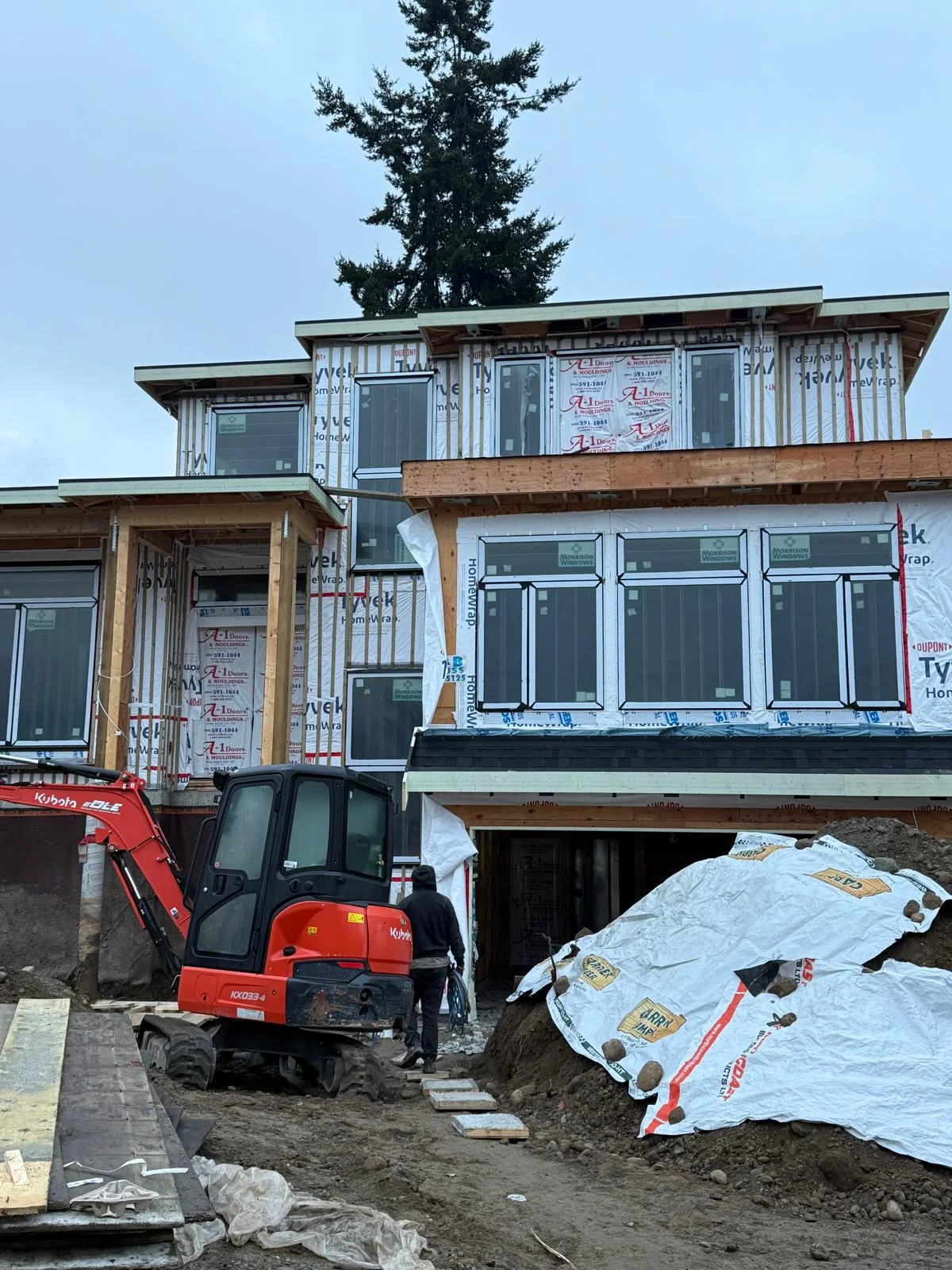 Custom Home Exterior — stucco project in British Columbia
