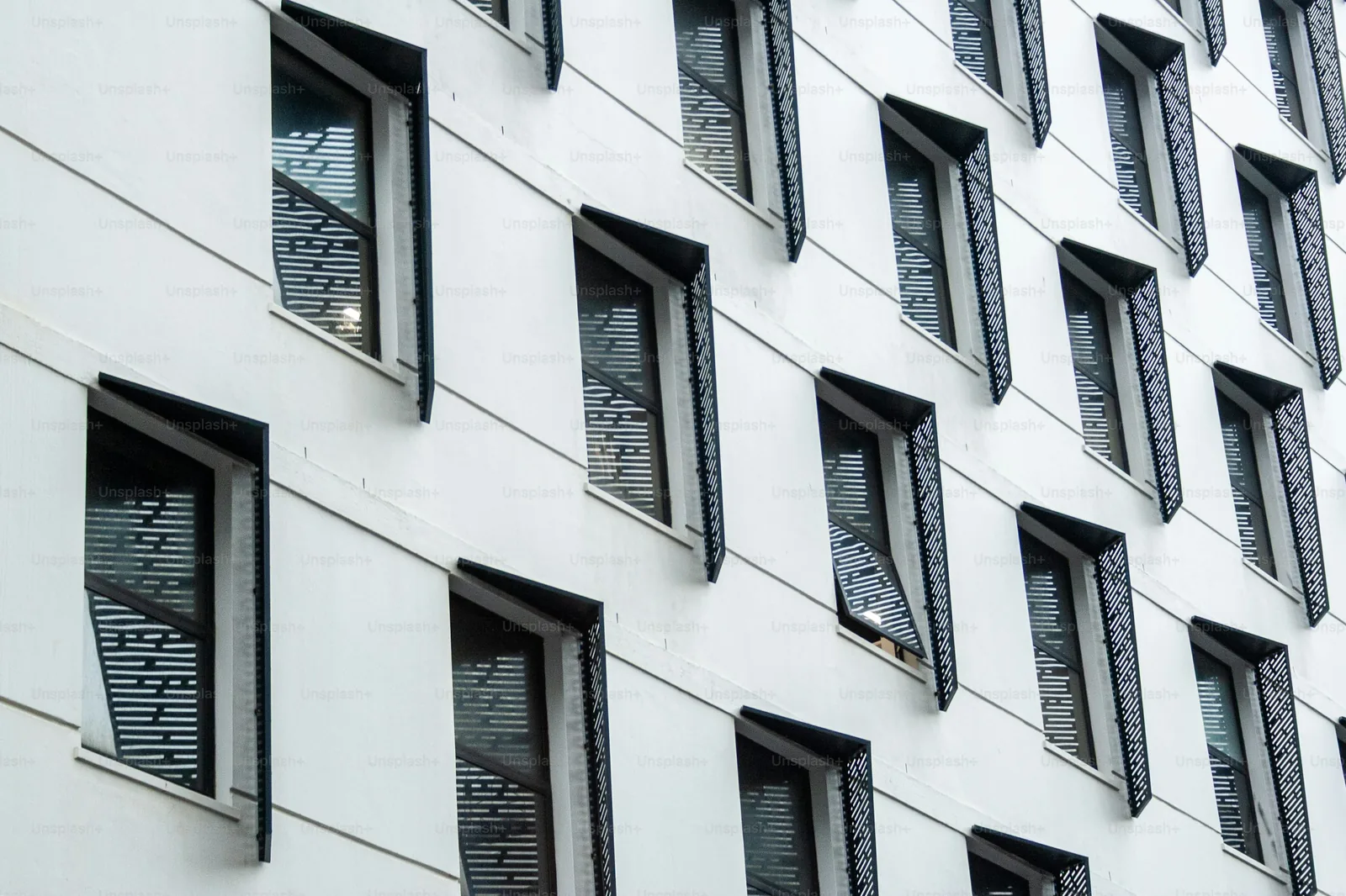 Commercial stucco facade detail